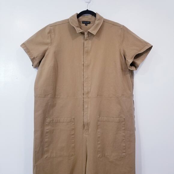 Universal Standard Stretchy Jumpsuit Wide Leg Front Pockets Collared - Picture 3 of 13